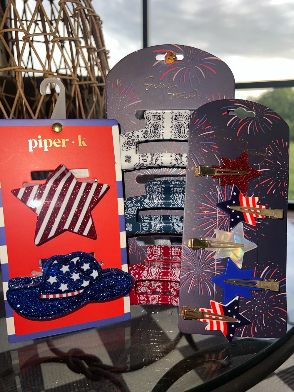 Red, White & Blue Hair Clip Bundle